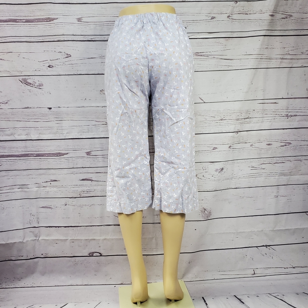 Light Purple Capri Pajama Bottoms Soft Sleepwear Casual Lounge Pants Women - Picture 3 of 5